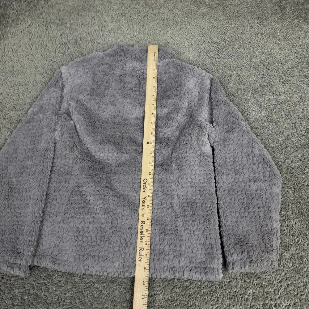 The North Face Jacket Girls Medium 10/12 Gray High Pile Fleece Full Zip